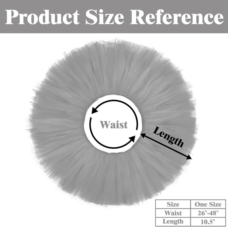Sarfel Tutus for Women 5 Layered Adult Tutu Skirts for Women Halloween Tutu for Womens 80s Costume Womens Fully Skirt Tulle Skirt - Image 5